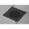 Kingston Brass Watercourse Floral 4" Square Grid Shower Drain, Bronze BSF6360ORB - alternate 3